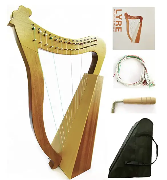 15 strings Mahogany Lyre Harp