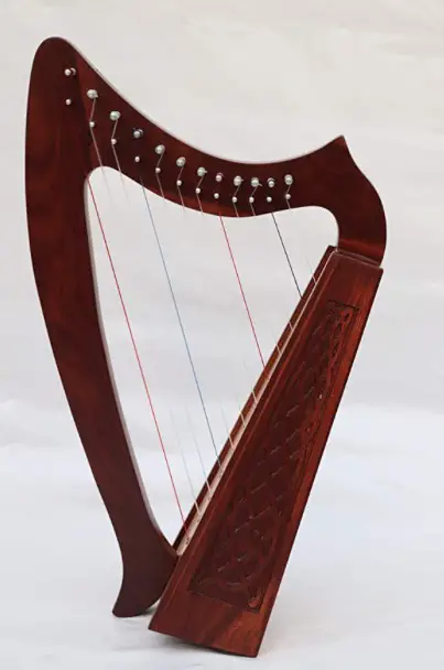 Celtic Irish Lever Harp 12 Strings Free Extra Strings and Tuning key