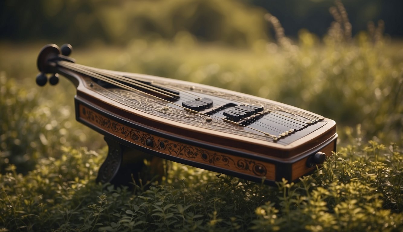 A zither's history unfolds as it spreads across diverse landscapes, evolving in form and function over time