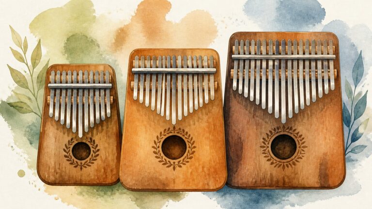 Kalimba Note Layout Reference — 10, 17 and 21-Key Tine Positions