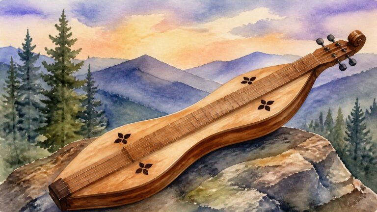 Mountain Dulcimer Chord Chart — Key of D in DAD Tuning