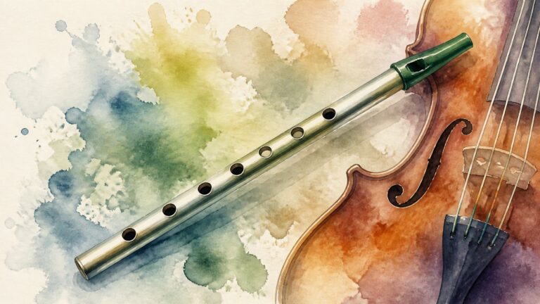 Tin Whistle Fingering Chart — All Notes in Both Octaves (D and C Whistle)