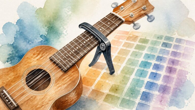 Ukulele Capo Chart — Key Transposition for Standard GCEA Tuning