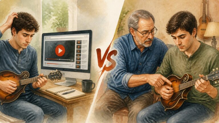 Online Mandolin Lessons — What YouTube Can’t Teach You (And What Can)